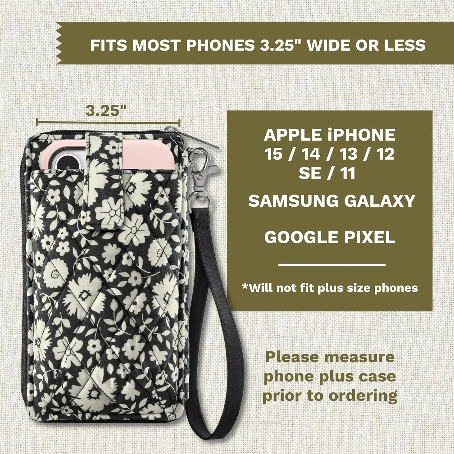 Bella Taylor Cell Phone Wristlet Wallet for Women with Smartphone Pocket and RFID Protection