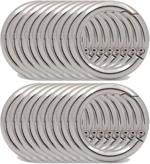 BIKICOCO 1'' Round Spring Gate O-Ring Clasp Push Snap Hook Belt Hardware Loop, for Handbags, Keys