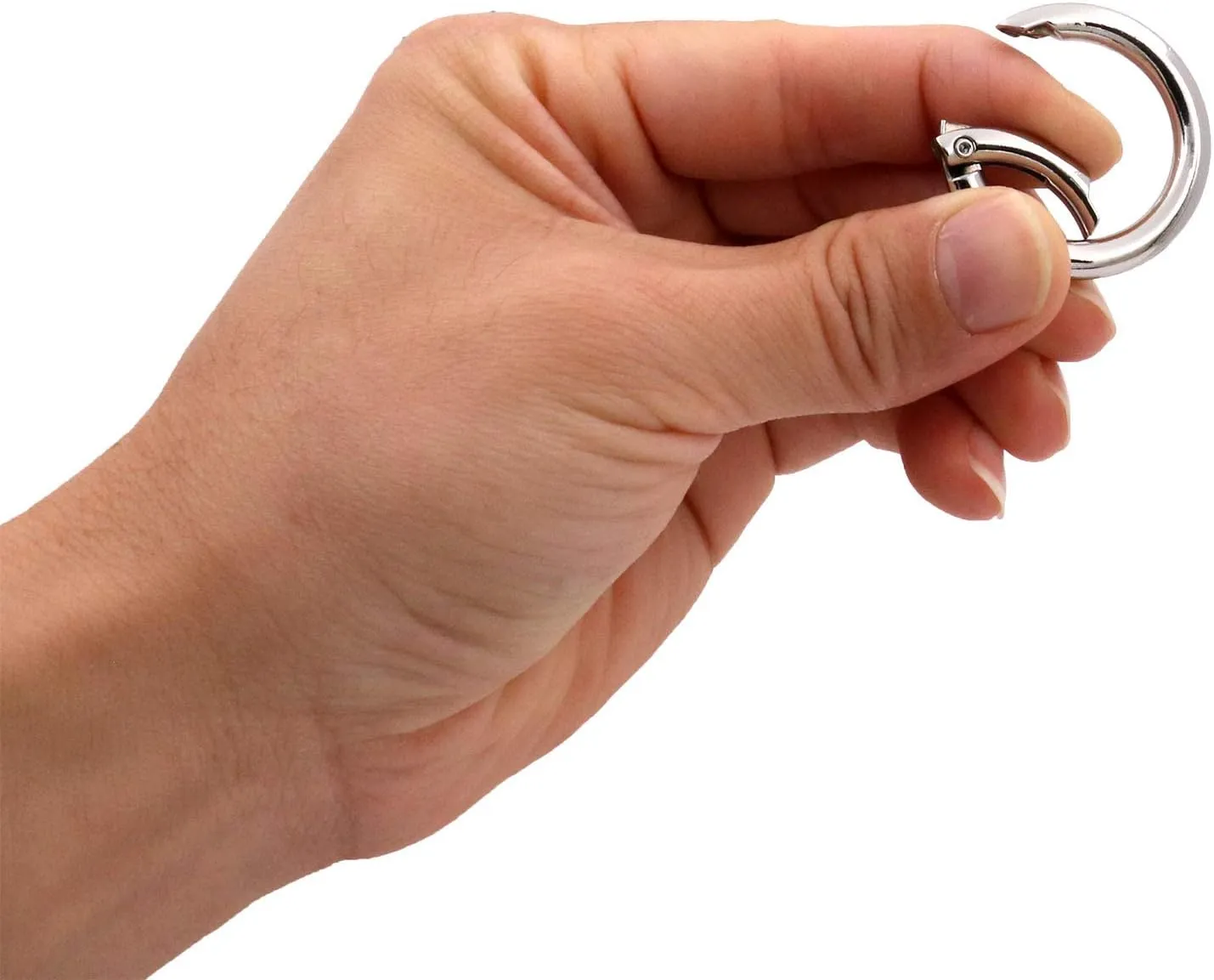 BIKICOCO 1'' Round Spring Gate O-Ring Clasp Push Snap Hook Belt Hardware Loop, for Handbags, Keys