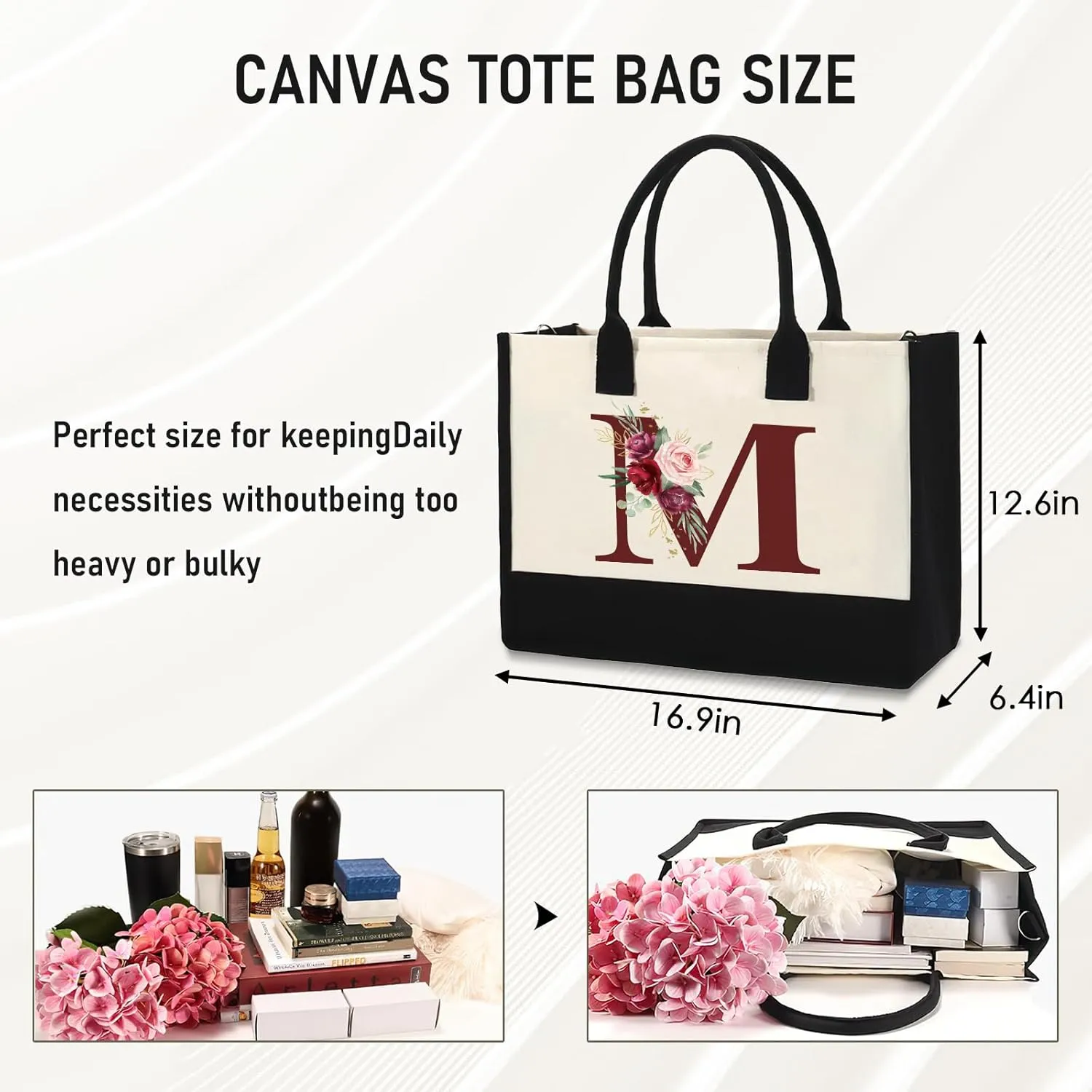 Birthday Gifts for Women - Christmas Gifts for Women, Canvas Beach Tote Bag for Mom Her Wife Best Friends Teacher