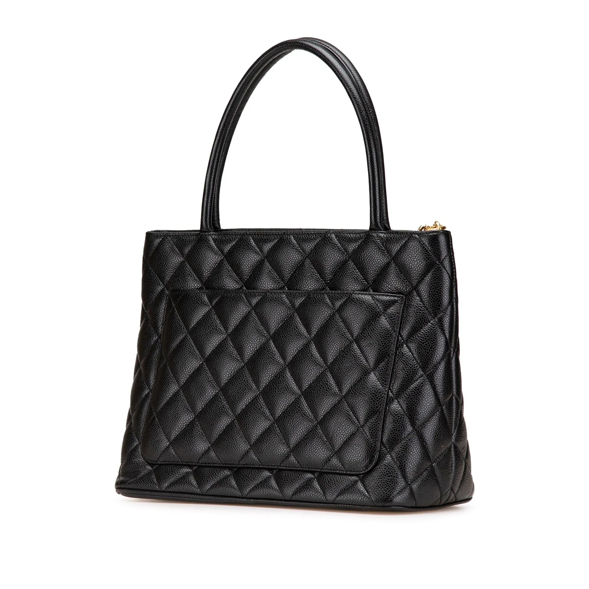 Black Chanel Caviar Medallion Tote