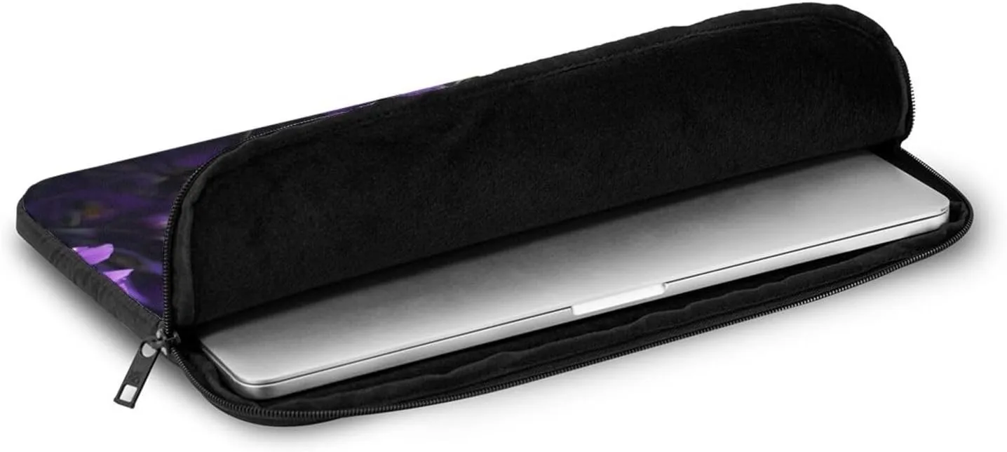 Blooming Purple Flowers Pattern Shockproof Portable Laptop 13 inch Sleeve Bag for Men and Women - Ideal for Business Travel, School, and Daily Use