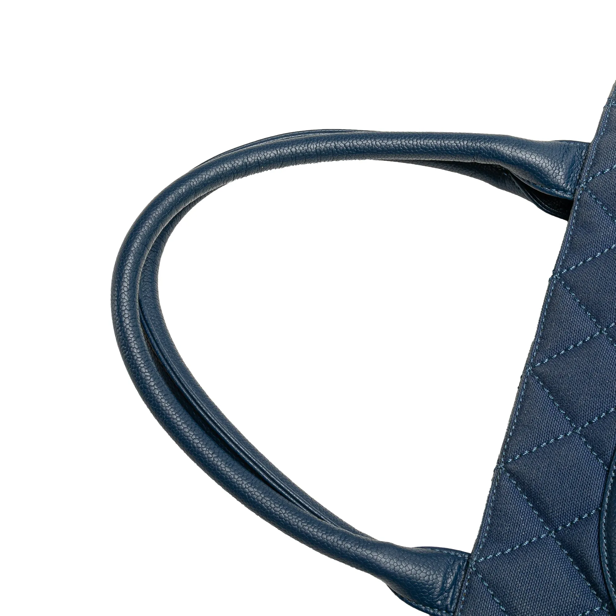 Blue Chanel Quilted Canvas and Caviar Tassel Tote
