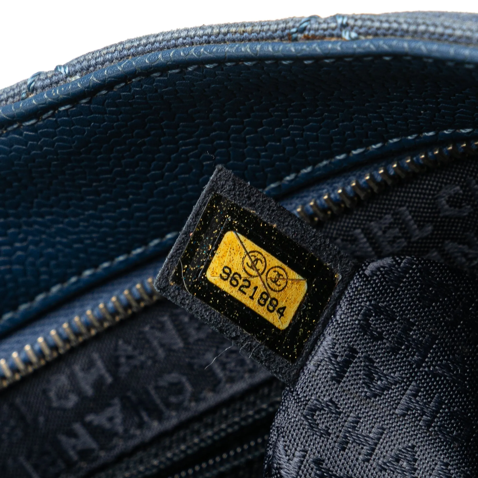 Blue Chanel Quilted Canvas and Caviar Tassel Tote
