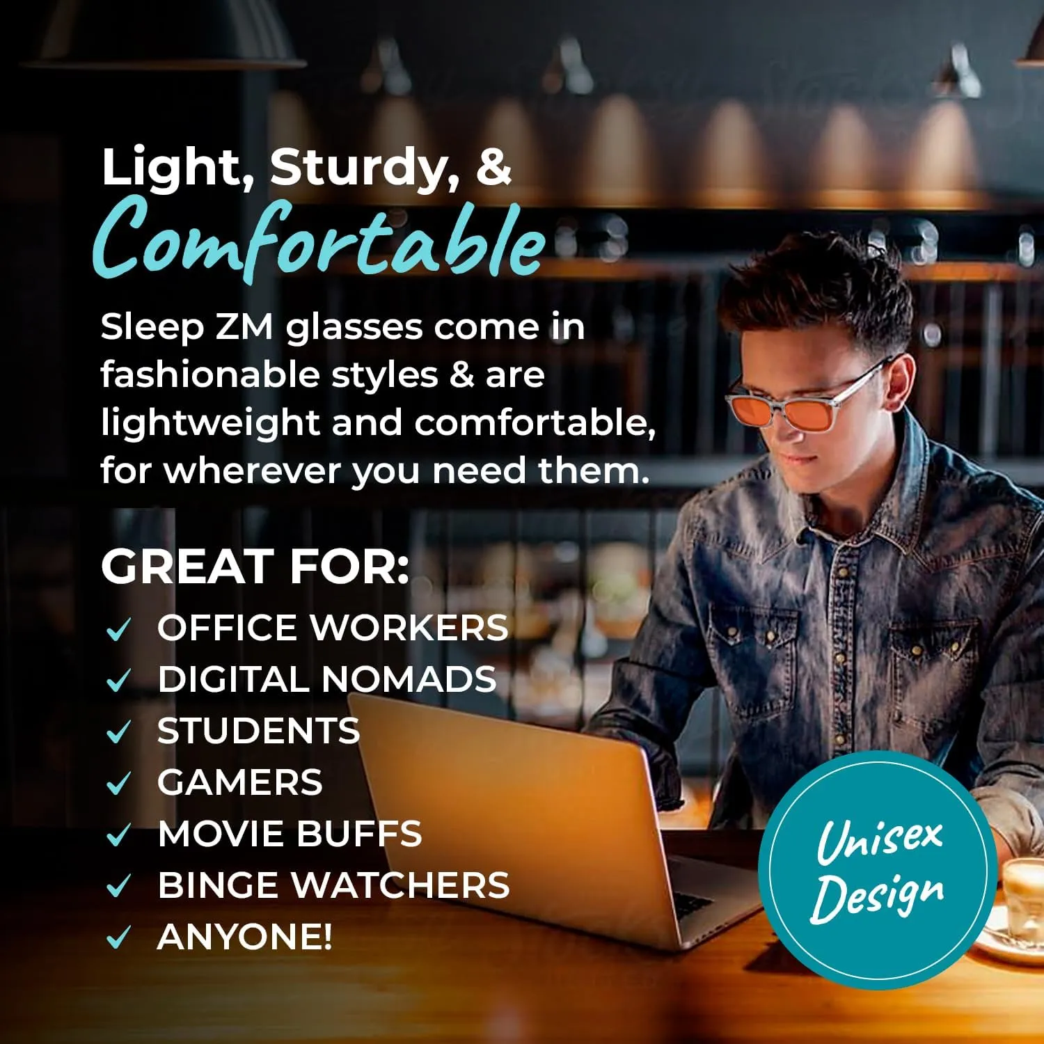 Blue Light Blocking Glasses for Women   Men - Better Sleep   Anti Eye Strain Protection - Computer Screens & Gaming