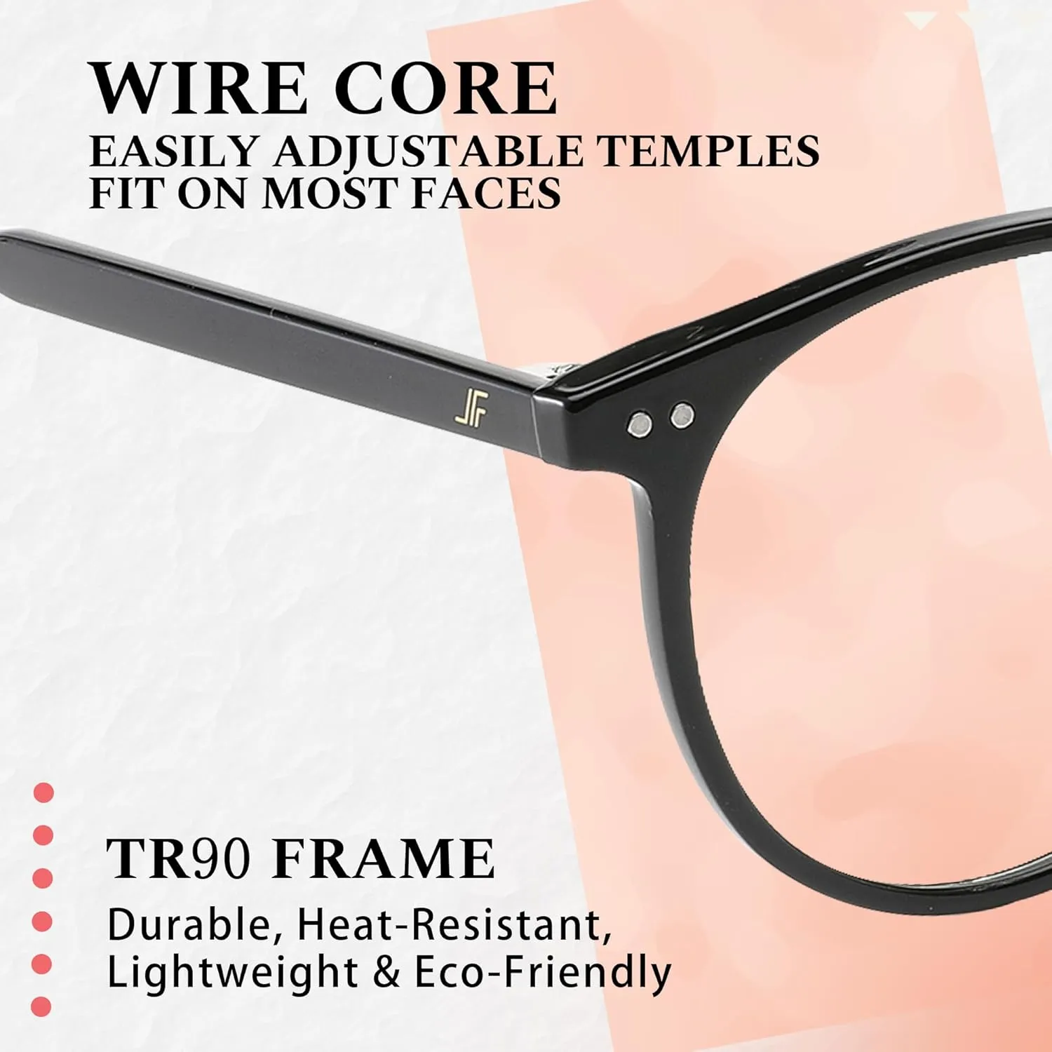 Blue Light Blocking Glasses for Women Men, Round Computer Gaming Eyeglasses Anti Eyestrain & UV Glare RF6213 (Black Circle Frame)