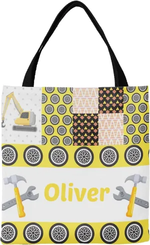 Blue Racing Car Personalized Canvas Tote Bags for Women Kids, Reusable Bags for Shopping,Travel,School Handbag Gift