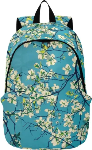 Bolaz Laptop Backpack Purse for Women Men-Dogwood Tree Blossom Springtime， Travel Bag Casual Daypack with Compartment & Multiple Pockets Business Backpack