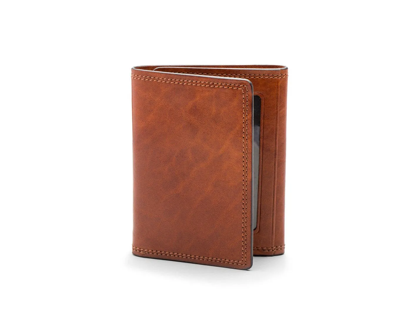 Bosca Mens Dolce Collection Double ID Trifold Wallet