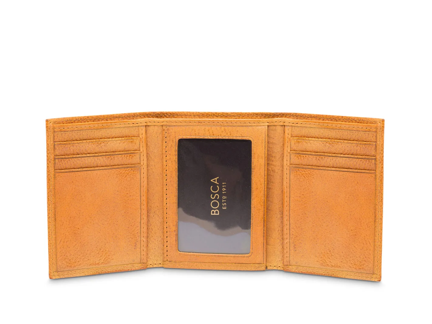 Bosca Mens Dolce Collection Double ID Trifold Wallet