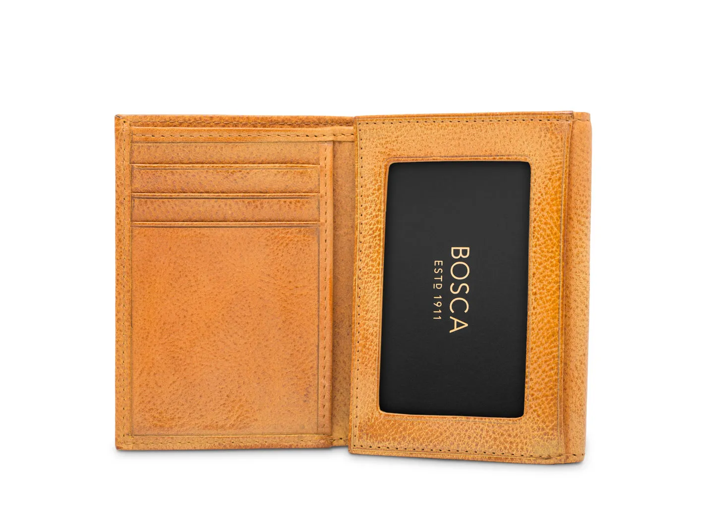 Bosca Mens Dolce Collection Double ID Trifold Wallet