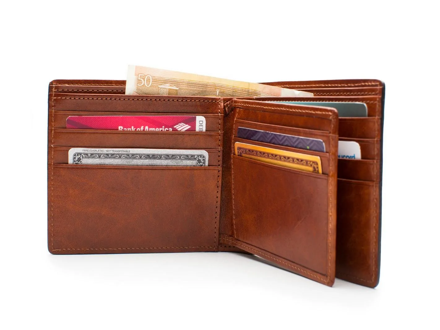 Bosca Men's Dolce Collection - Eight-Pocket Deluxe Executive Wallet w/ Passcase