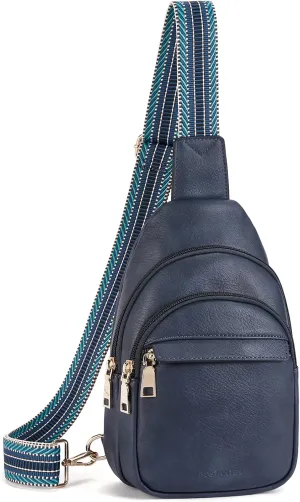 BOSTANTEN Small Sling Bag for Women Leather Crossbody Bags Fanny Pack Chest Bag for Travel
