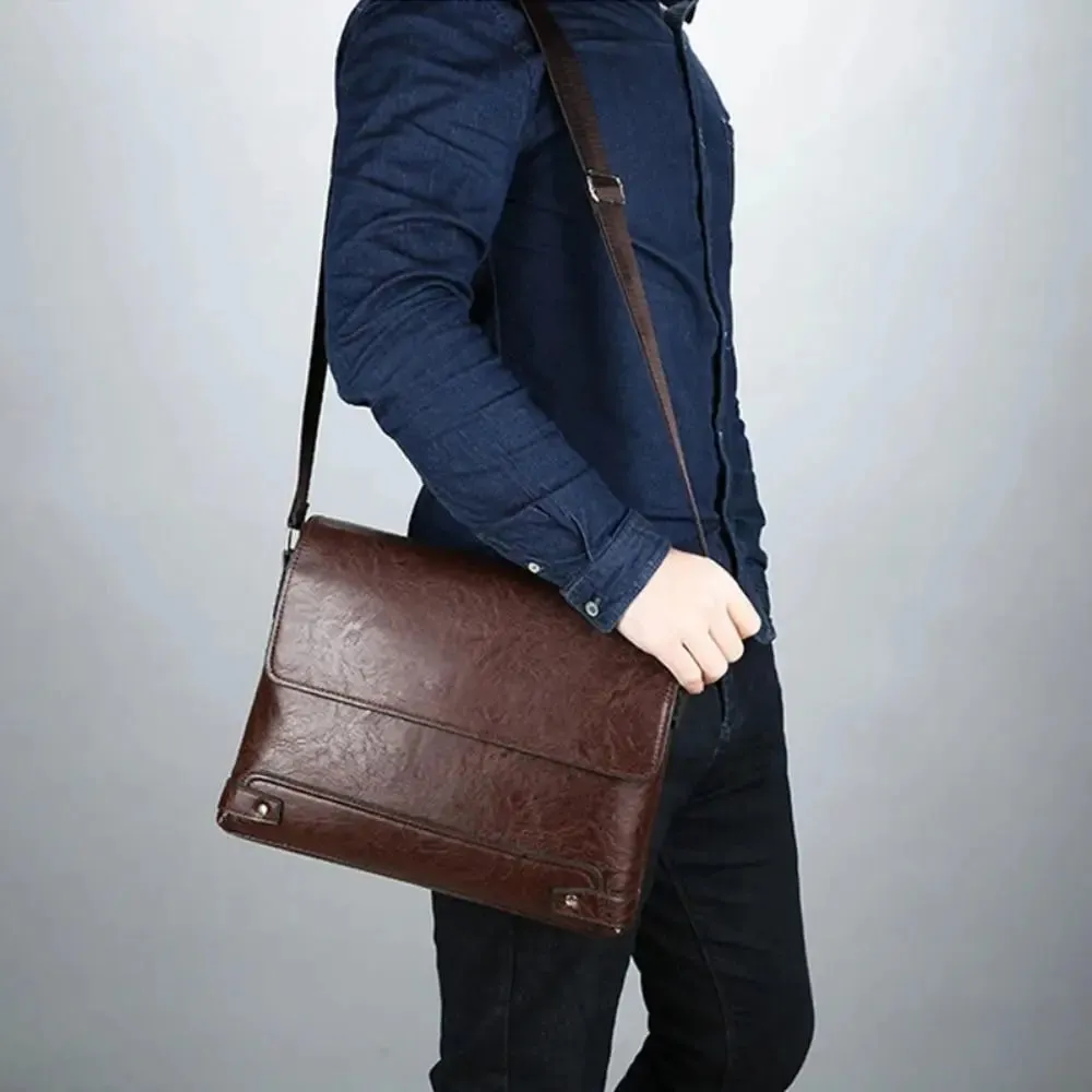 Bradford | All-in-One Men's PU Leather Shoulder Bag - Business Men
