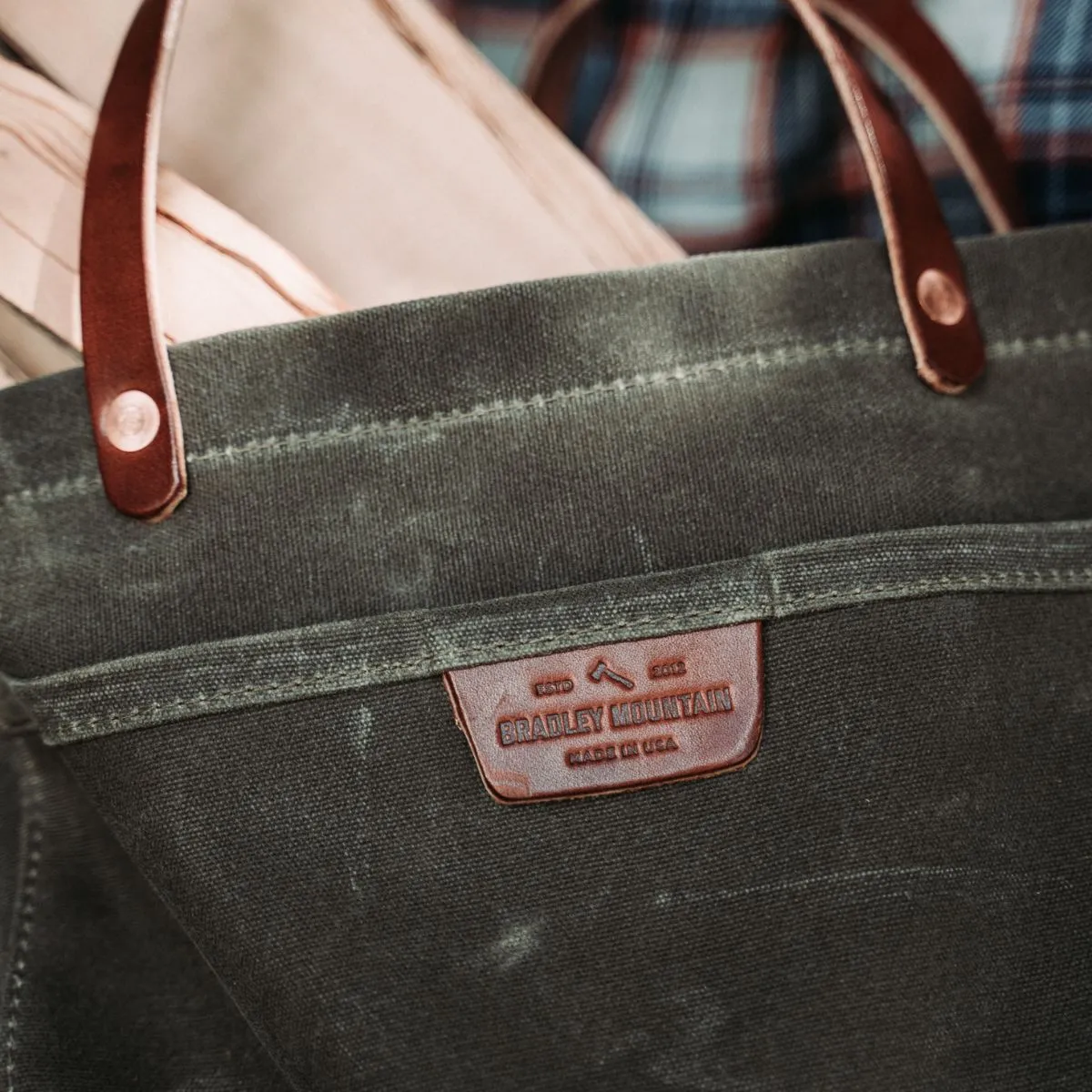 Bradley Mountain Waxed Canvas Tote Bag - Coal
