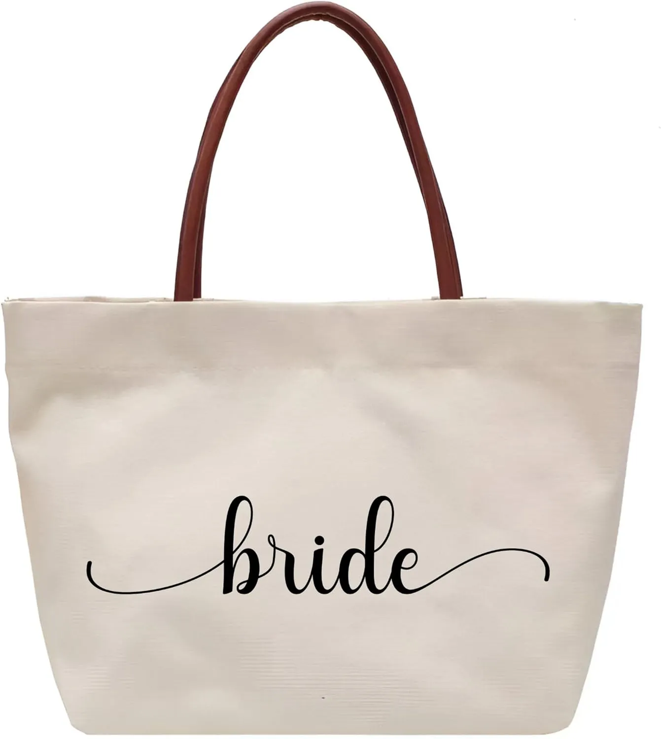 Bridal Shower & Engagement Gift - Canvas Tote Bag for Bride, Bachelorette, Travel, Shopping & Beach Essentials