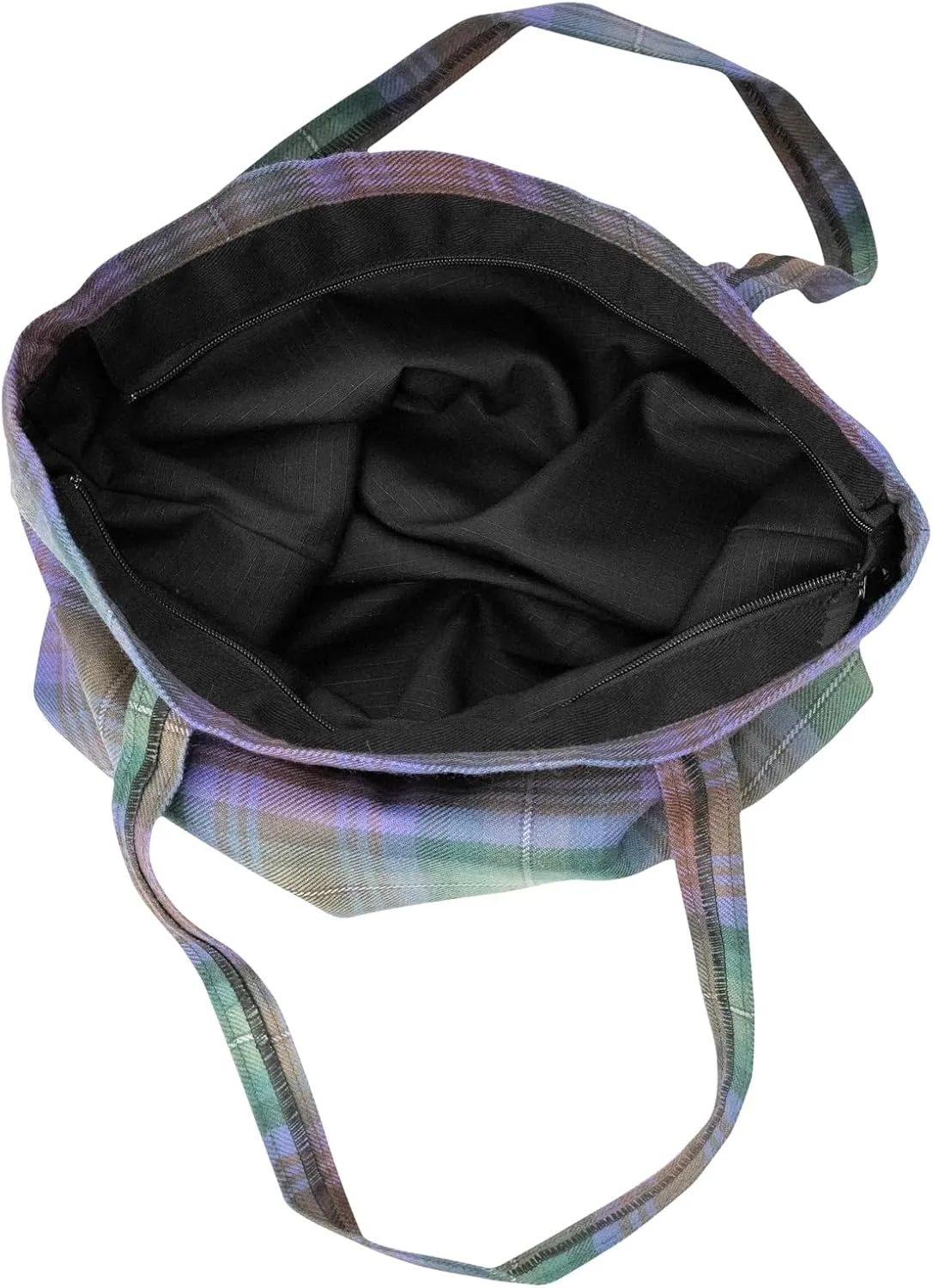 Briomhar Tartan Tote Bag for Women - Plaid Wool Zippered Tote Bag Made in Scotland