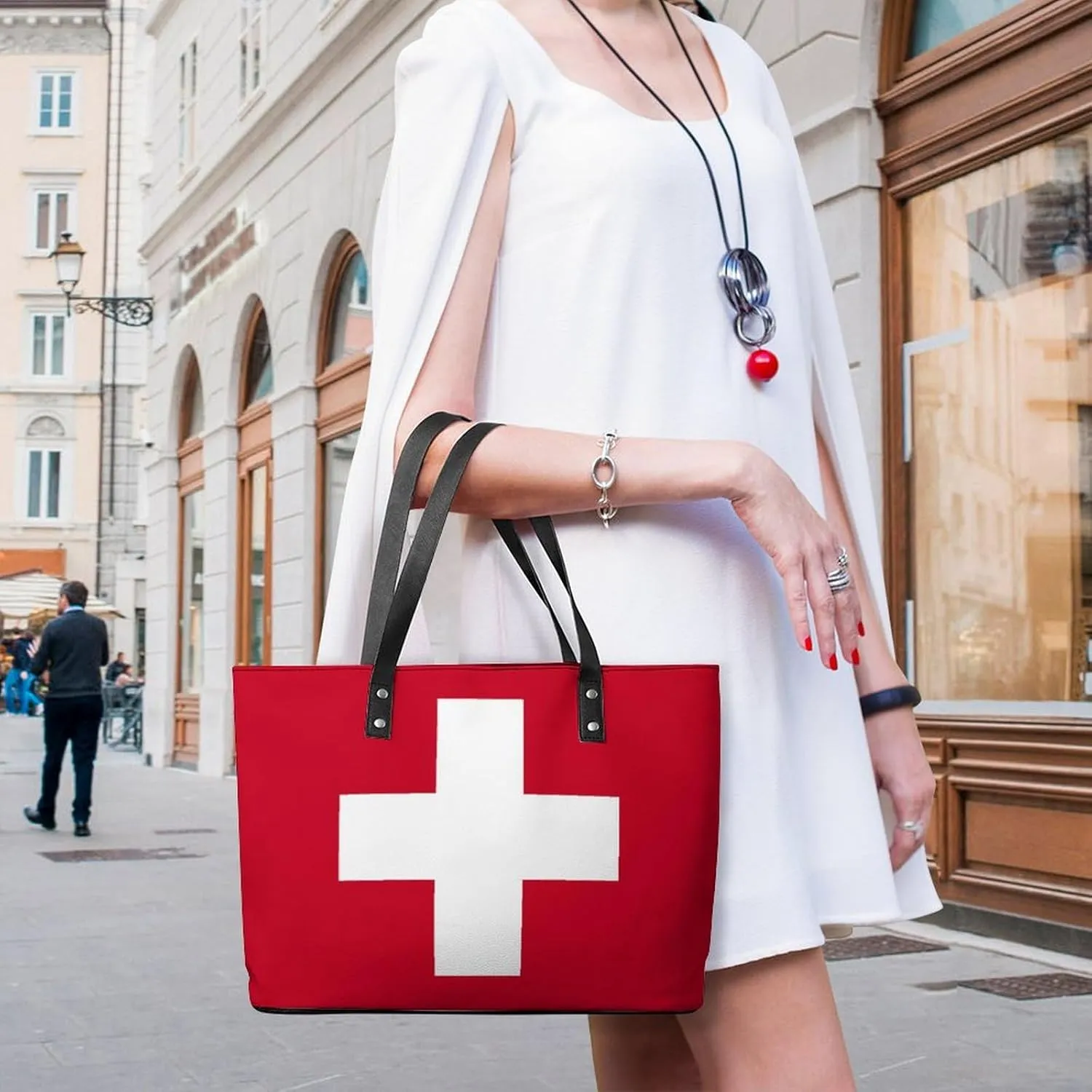Brittany French Flag Leather Tote Handbag Women Ideal for Casual Outings and Work