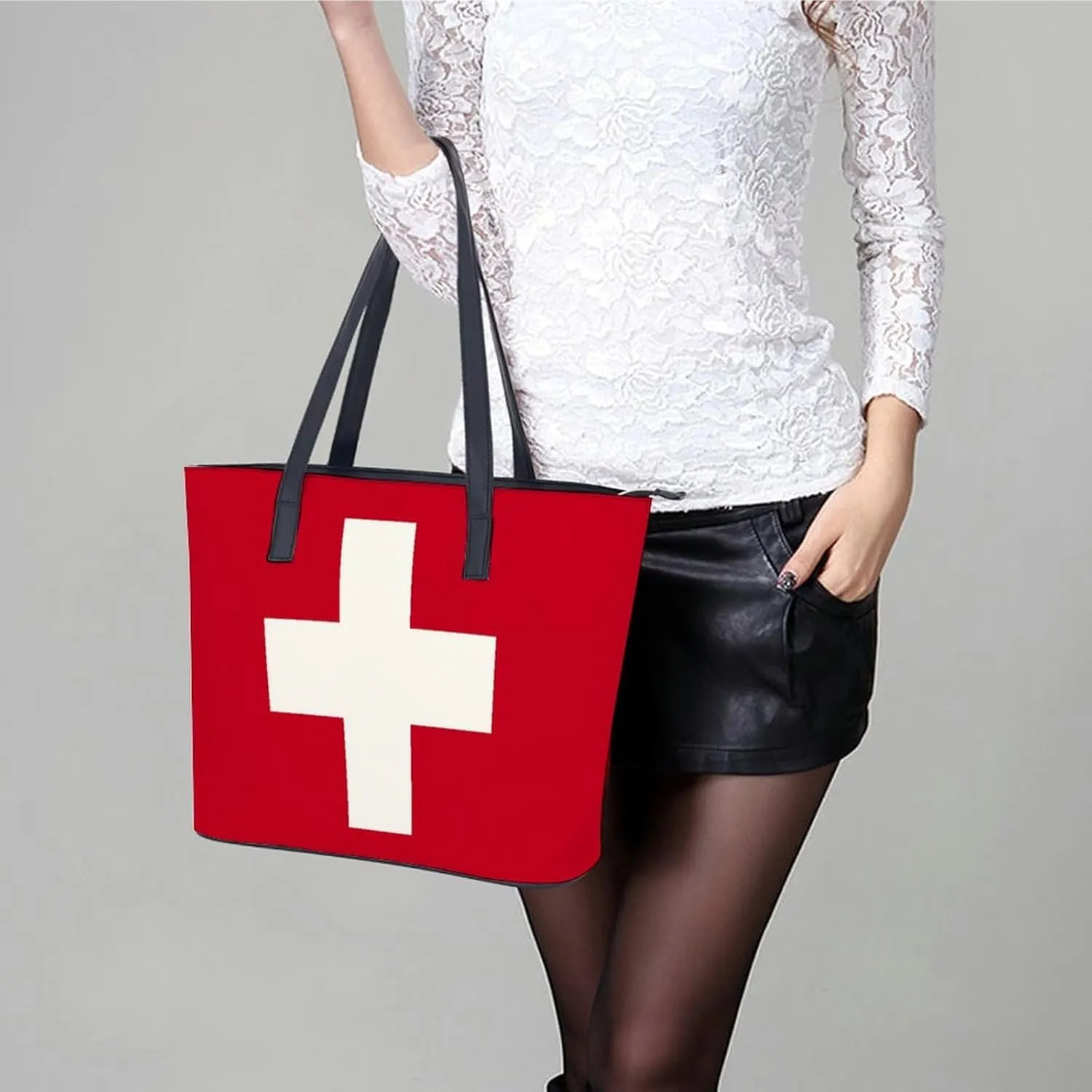 Brittany French Flag Leather Tote Handbag Women Ideal for Casual Outings and Work