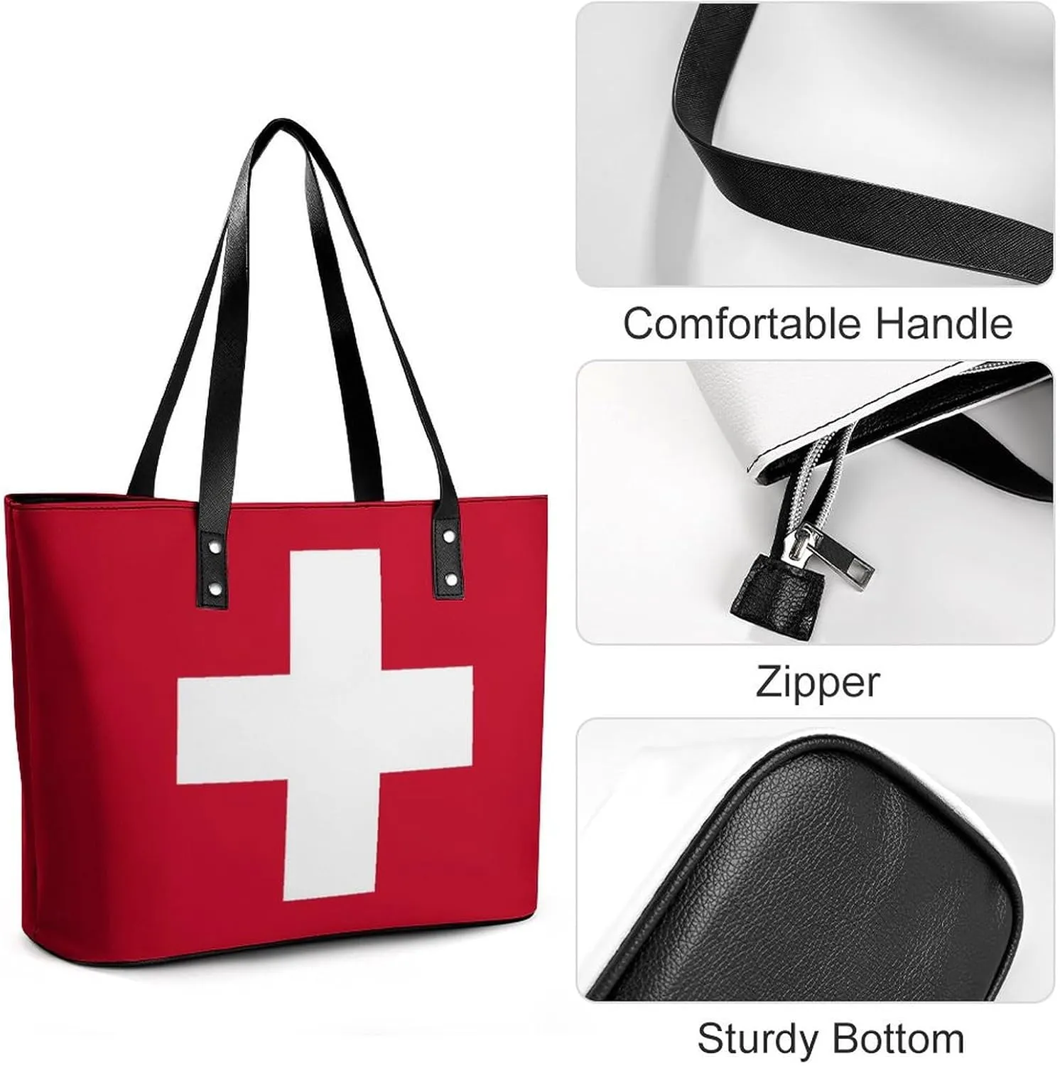 Brittany French Flag Leather Tote Handbag Women Ideal for Casual Outings and Work