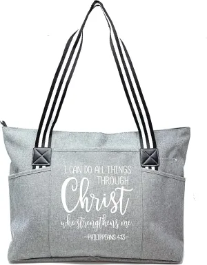 Brooke & Jess Designs Church Bags for Women - Bible Tote Bags for Women, Large Tote Bag for Womens with Zipper