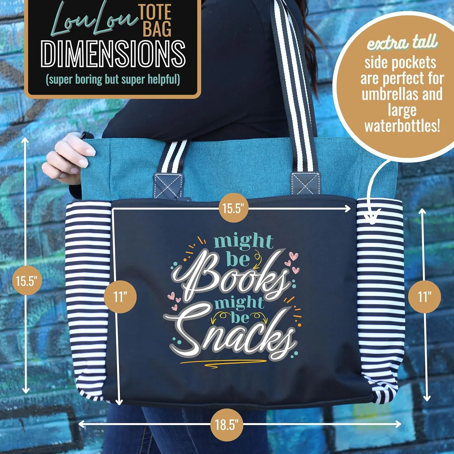 Brooke & Jess Designs Mom Bags for Everyday - Bags for Women with Zipper, Large Stylish Travel Bag, Work Bag