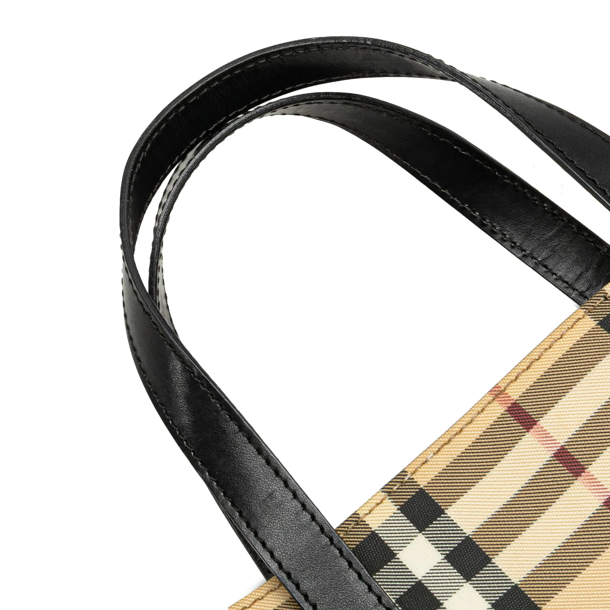 Brown Burberry House Check Canvas Tote