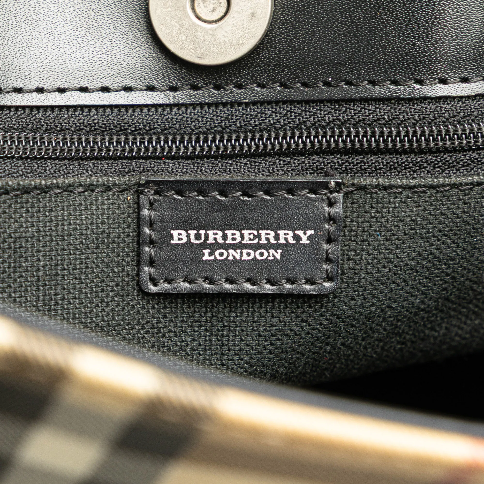 Brown Burberry House Check Canvas Tote
