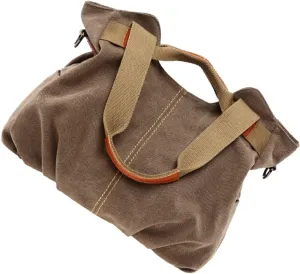 Brown Retro Canvas Tote Bag Capacity Fashion Shoulder Bag for Casual Shopping and Grocery Use Reusable Design