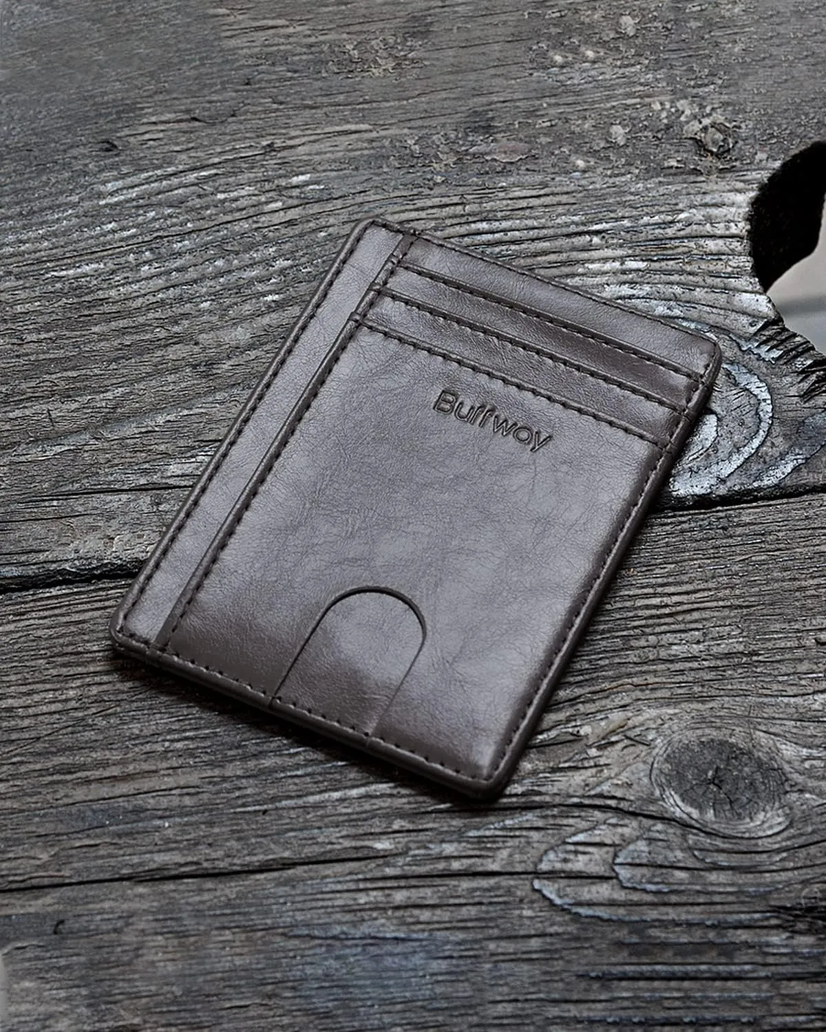 Buffway Slim Minimalist Front Pocket RFID Blocking Leather Wallets for Men and Women