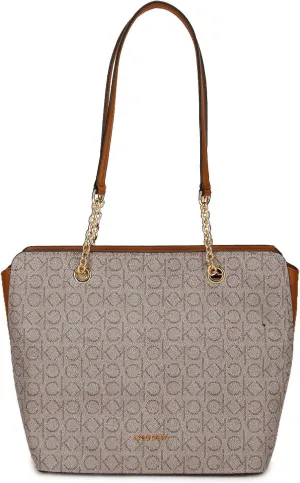Calvin Klein Hailey Signature Top Zip Chain Tote