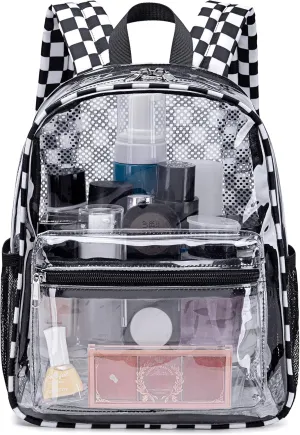 CAMTOP Clear Backpack for Stadium Events Approved 12x6x12 Small Clear Bag Mini Backpacks Purse for festival Concert Work