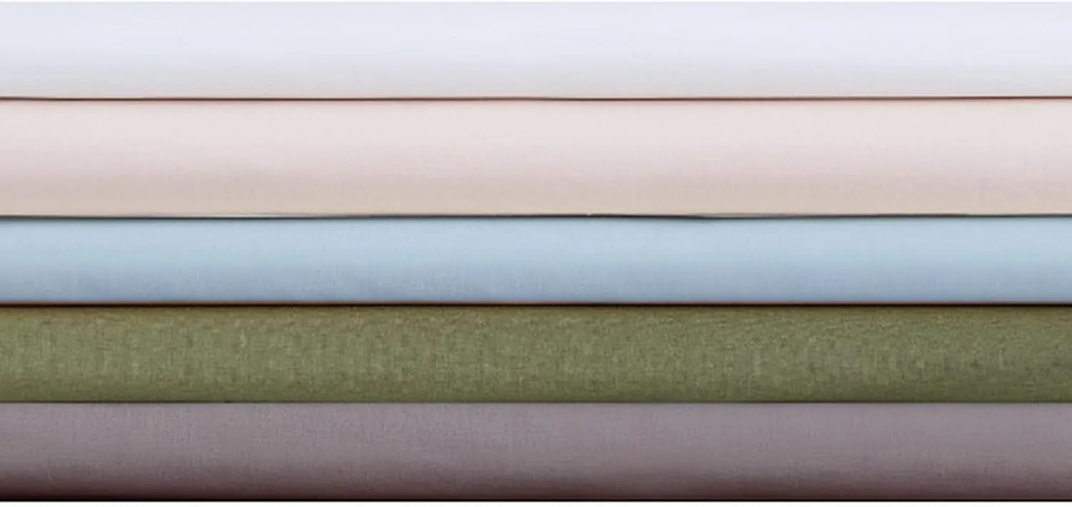 CANNON Solid Percale 200 Thread Count Sheet Sets Light Blue 100% Cotton 4-Piece Full Sheet Set, Solid Color Themed, Adult Bedding, Oeko-TEX Certified