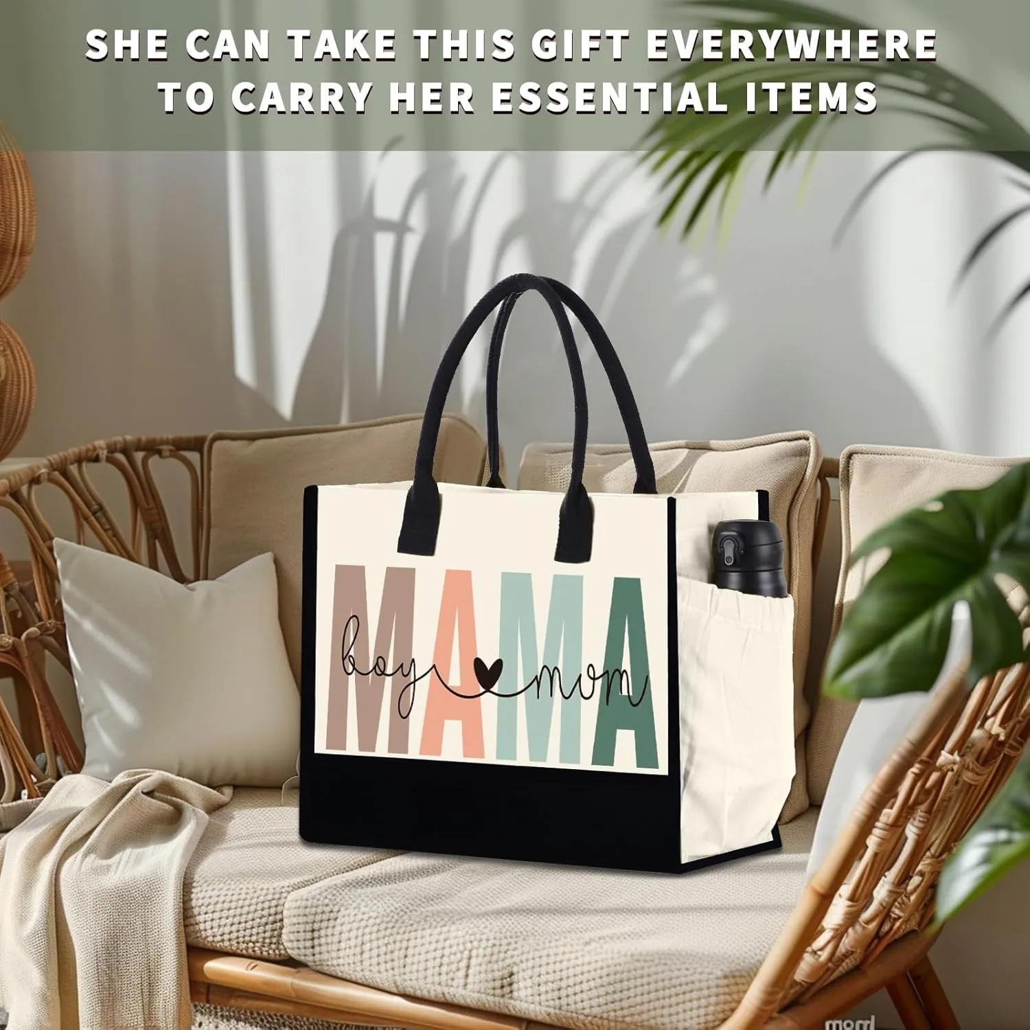 Canvas Tote Bag for Mom Nurse Teacher Boss Lady Dog Mom Christmas Birthday Gifts for Women Lady for Shopping