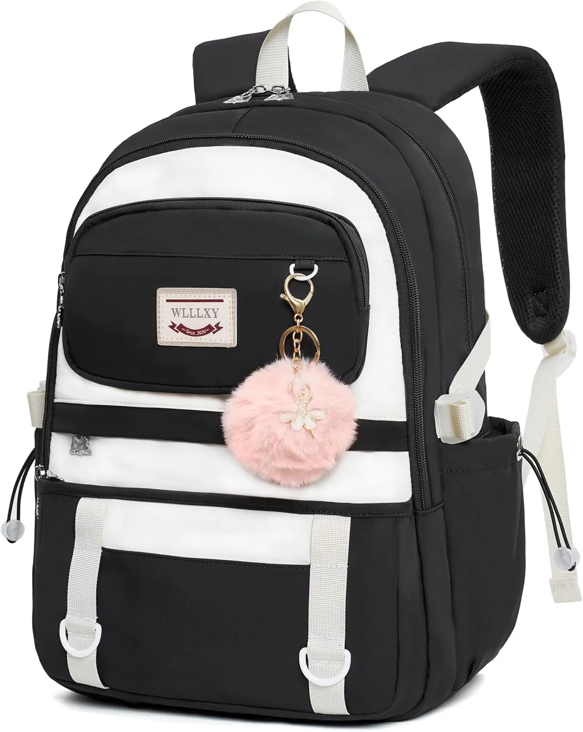 Caoroky knight Laptop Backpack Purse 15.6 inch School Bag College Back Pack Anti Theft Travel Backpacks Large Bookbag for Teens Girls Women Students Casual Daypack - Black