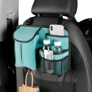 Car Seat Storage Bag for Dodge Charger AWD 2011-2018 2019 2020 2021 2022 2023 2024, Kids Toy Backrest Hanging Organiser Waterproof Tissue Water Bottle Travel Accessories,Blue