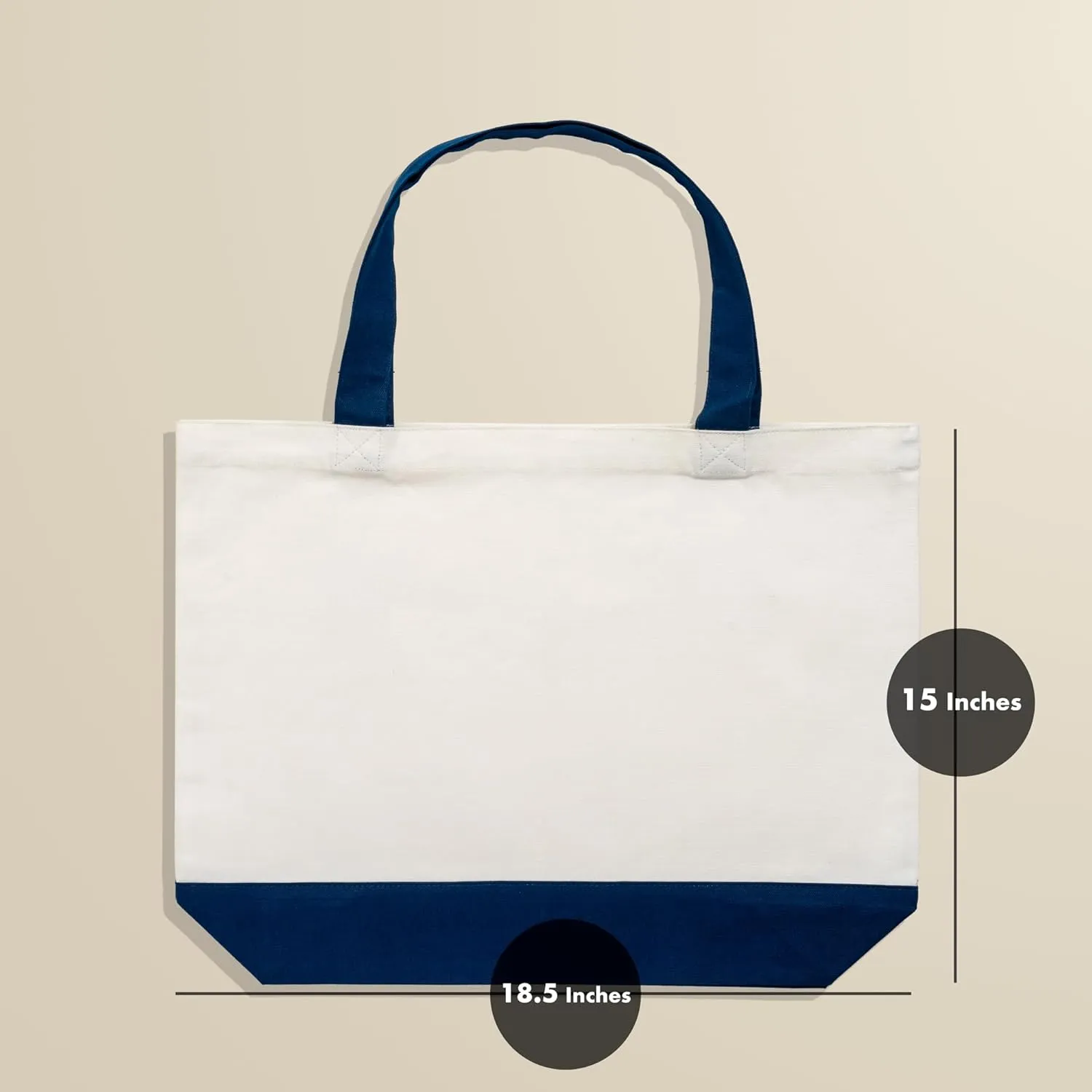 Carrywell (Not Made in China) Canvas Tote Bags In Bulk, Reusable Shopping Bags, Organic Cotton Cloth