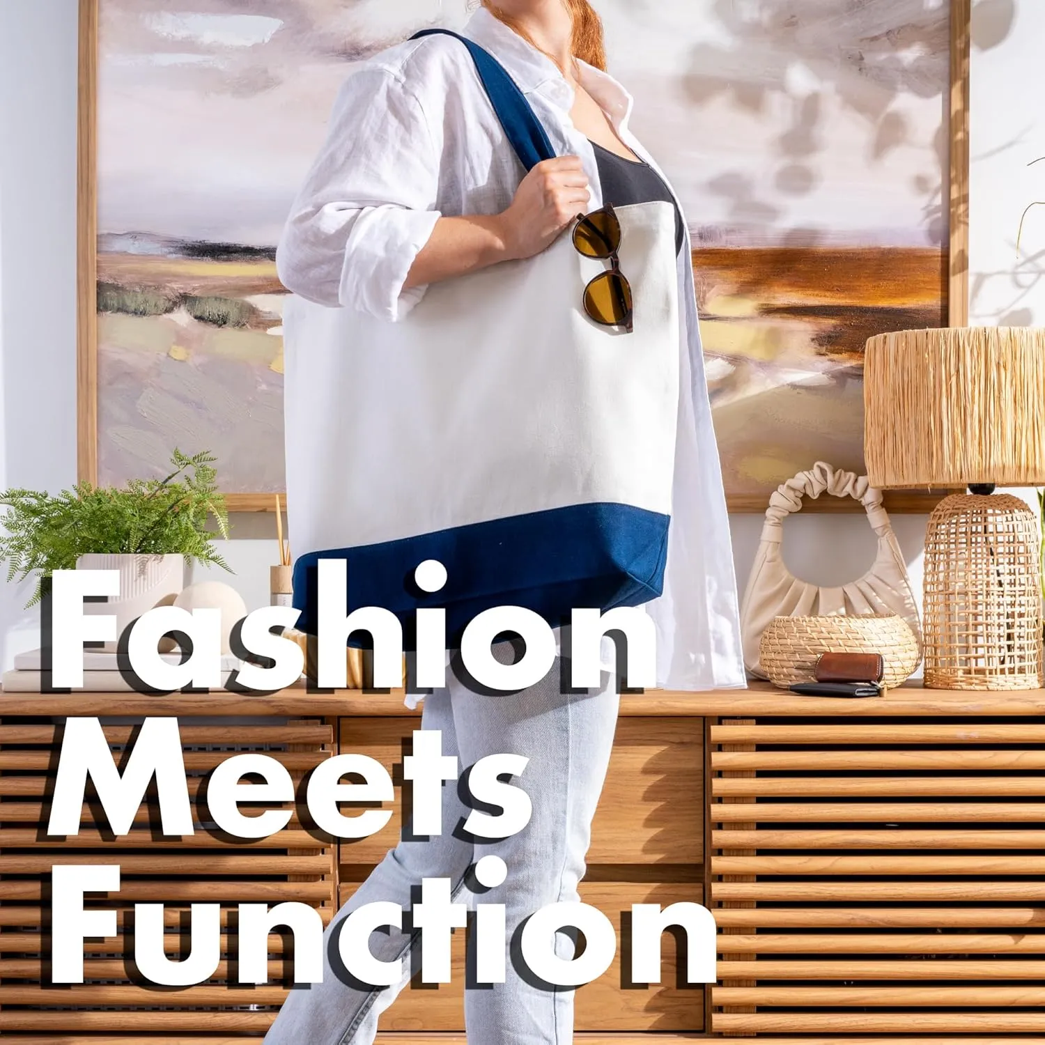 Carrywell (Not Made in China) Canvas Tote Bags In Bulk, Reusable Shopping Bags, Organic Cotton Cloth