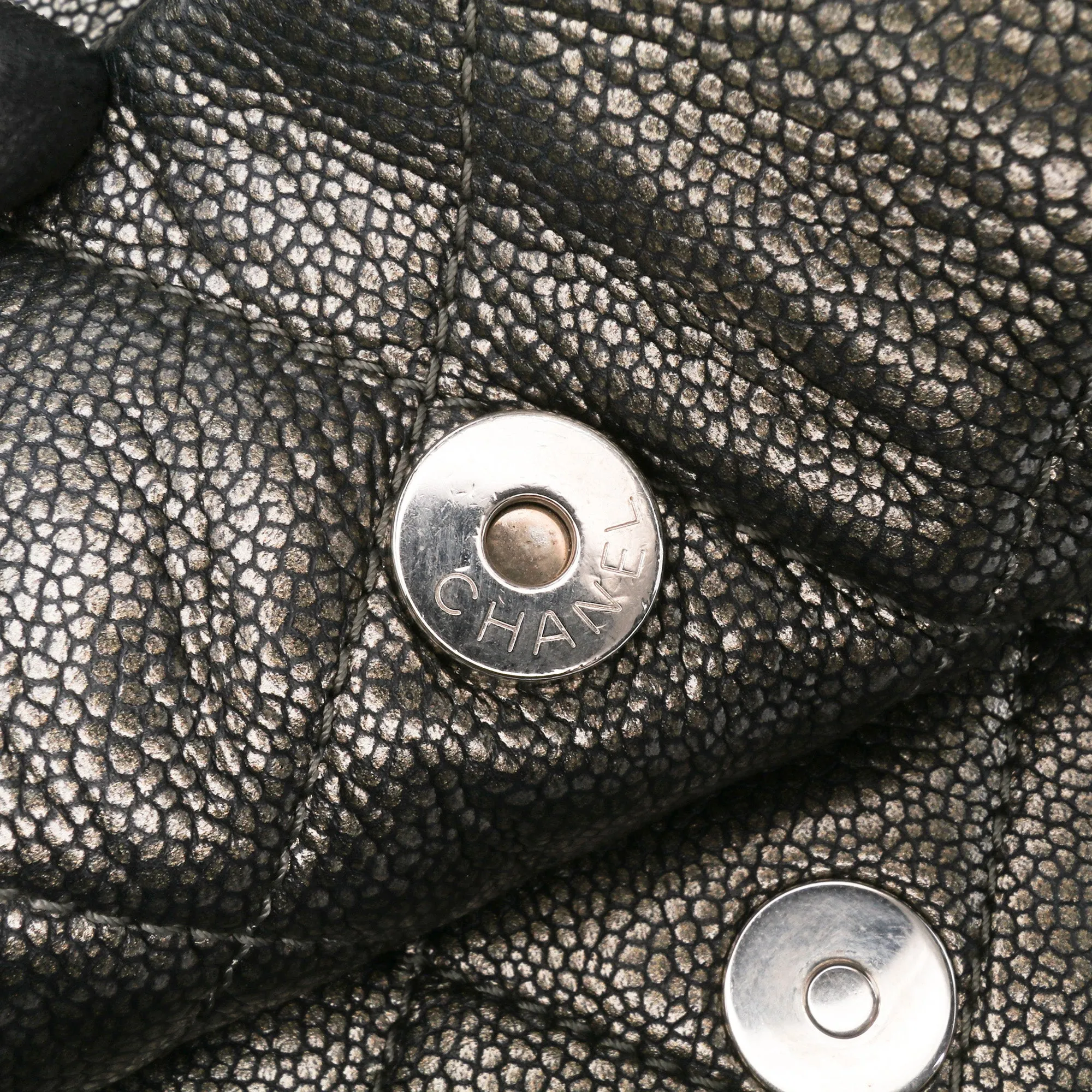 CC Metallic Caviar Soft Tote