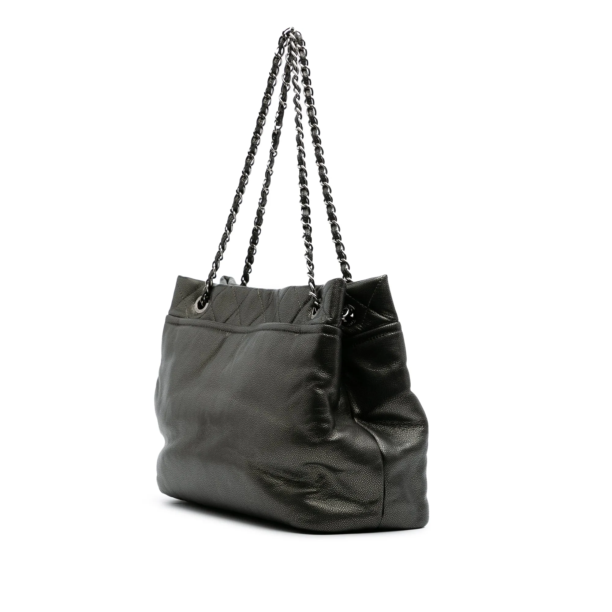 CC Metallic Caviar Soft Tote