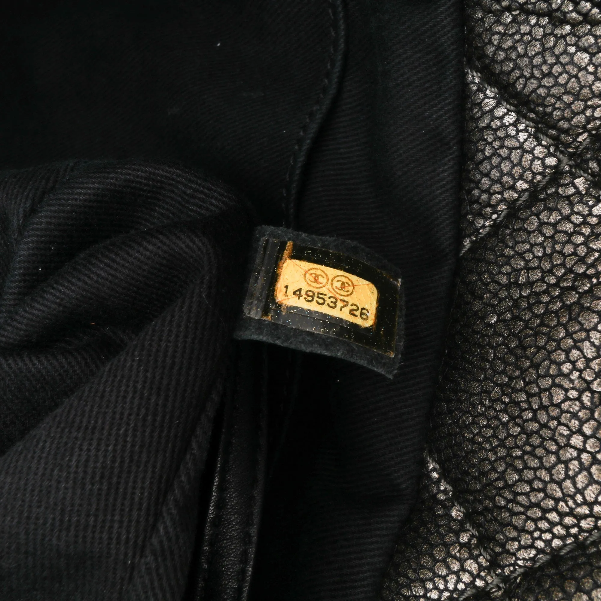 CC Metallic Caviar Soft Tote