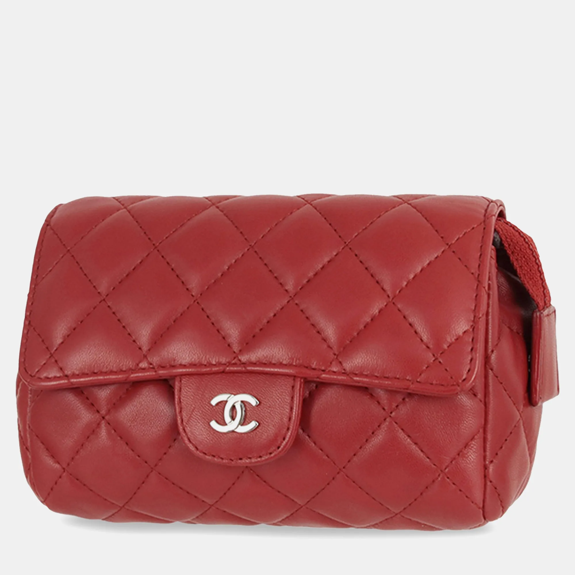 CC Quilted Lambskin Pouch