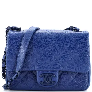 CHANEL Incognito Square Flap Bag Quilted Caviar Mini