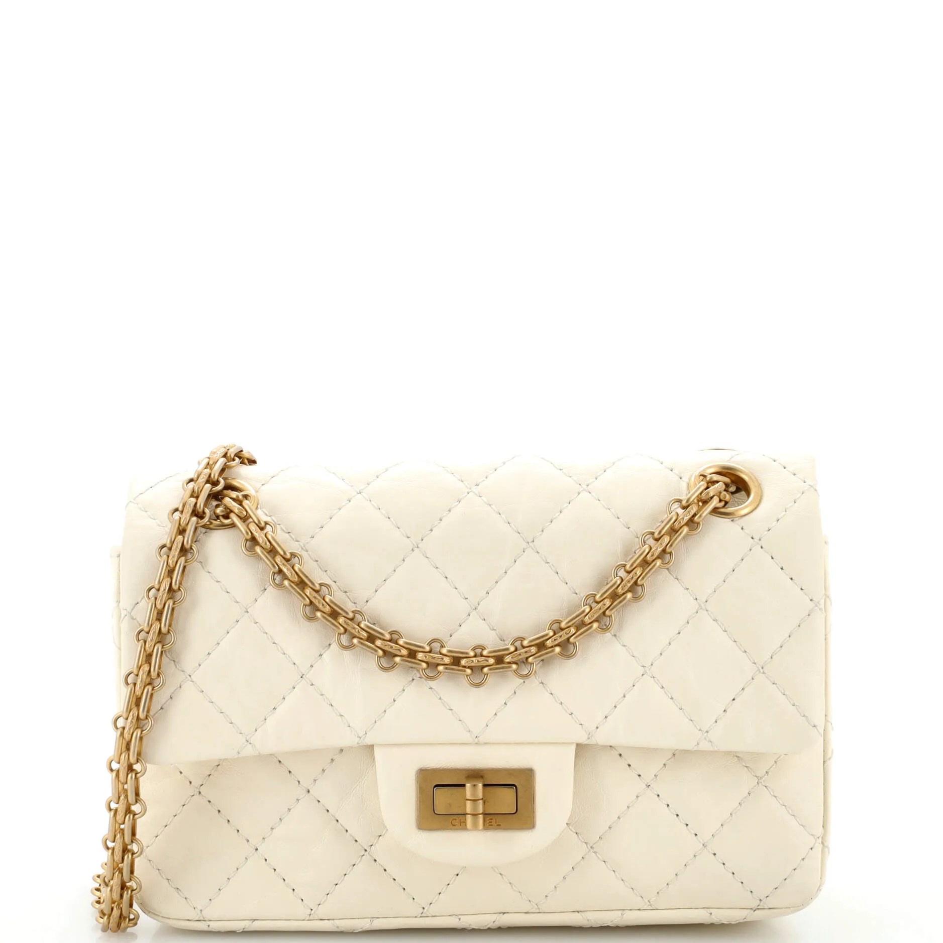 CHANEL Reissue 2.55 Flap Bag Quilted Aged Calfskin Mini