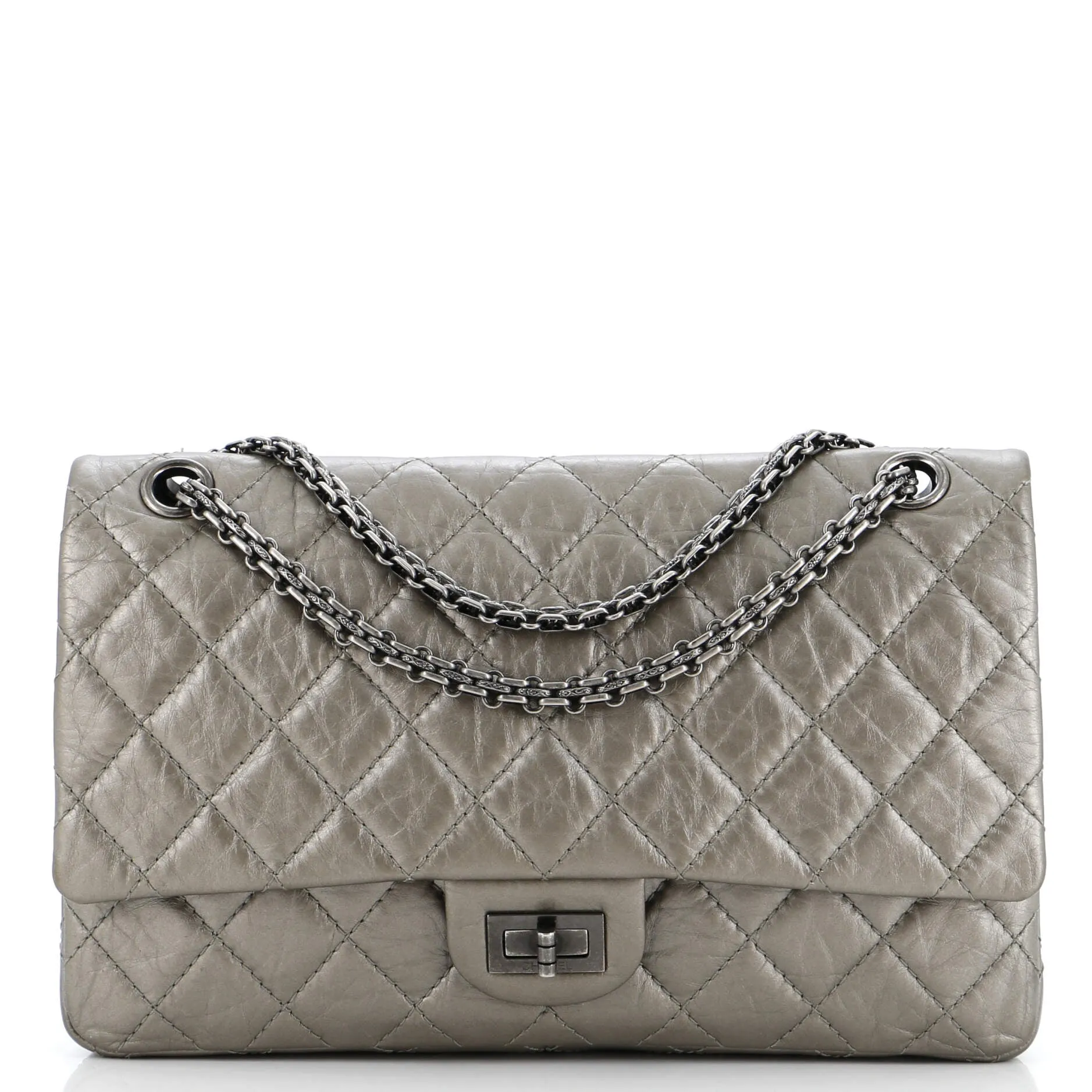 CHANEL Reissue 2.55 Flap Bag Quilted Metallic Aged Calfskin 226