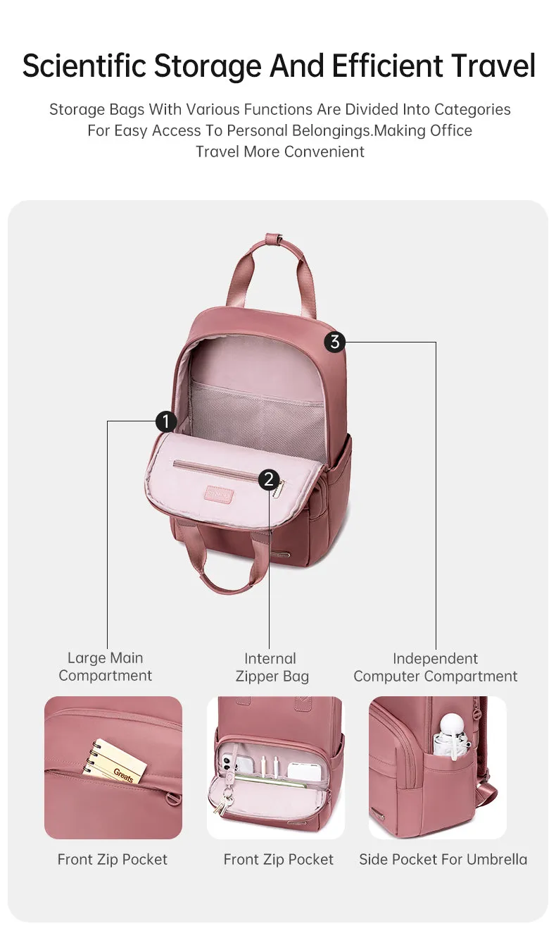 Chantria i-Glow Women Laptop Backpack Business Travel Multi Compartment Easy Carry Trend (15.6'')