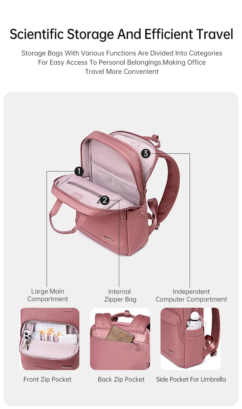Chantria i-Posh Women Laptop Backpack Business Travel Multi Compartment Easy Carry Trend (15.6'')