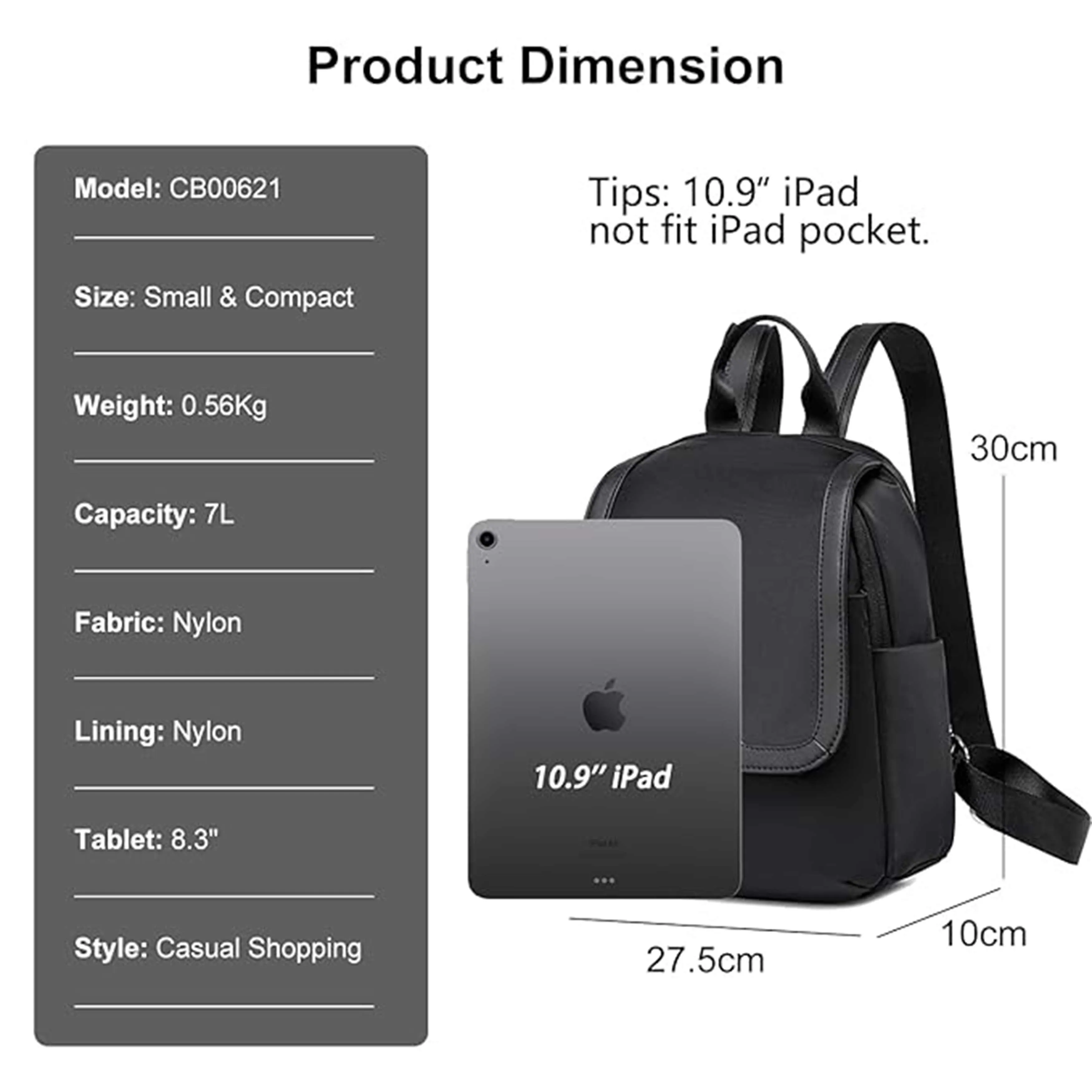 Chantria Premium Casual Backpack Water Resistant Multifunctional Anti-Theft Women Daypack with independent Laptop Compartment, CB00621