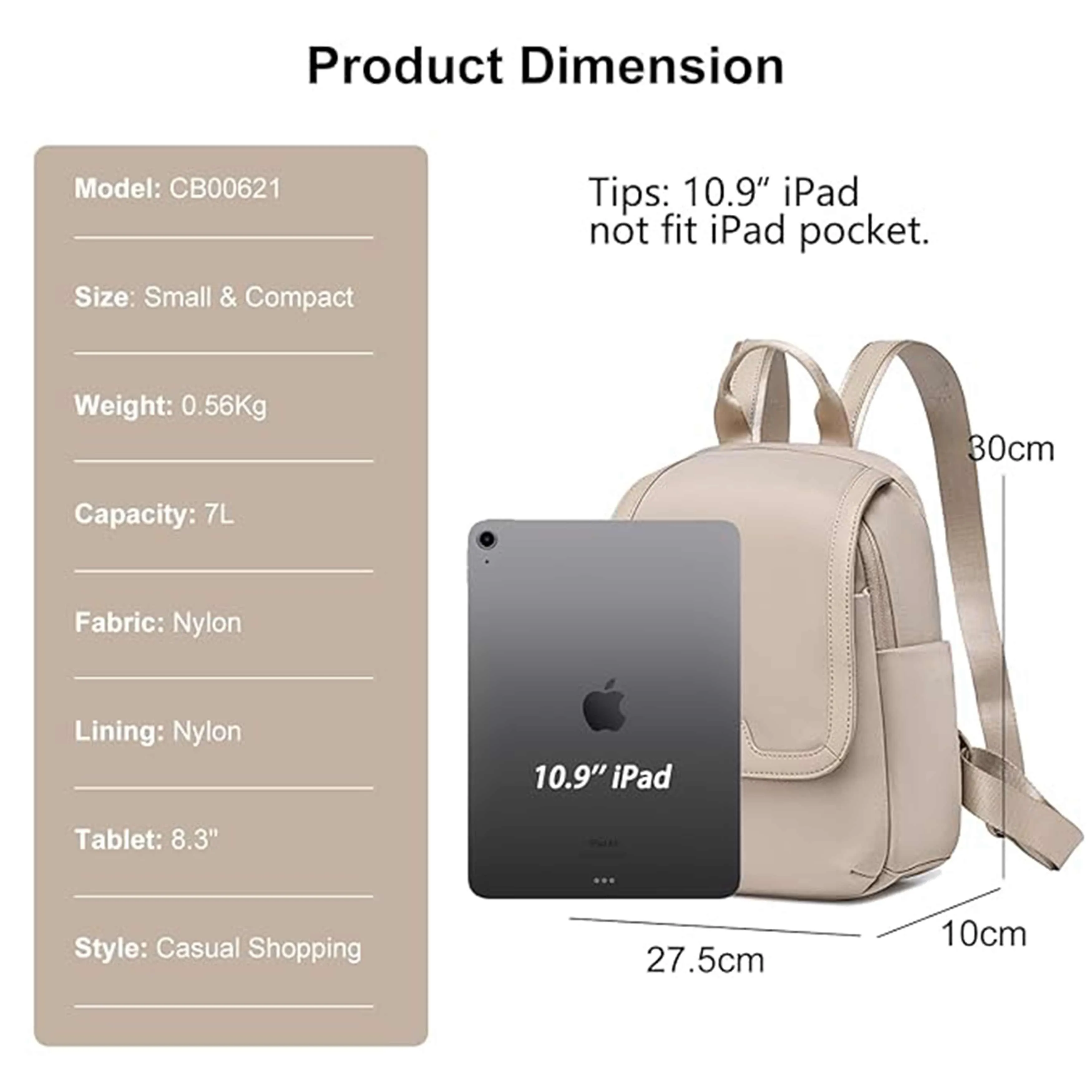 Chantria Premium Casual Backpack Water Resistant Multifunctional Anti-Theft Women Daypack with independent Laptop Compartment, CB00621