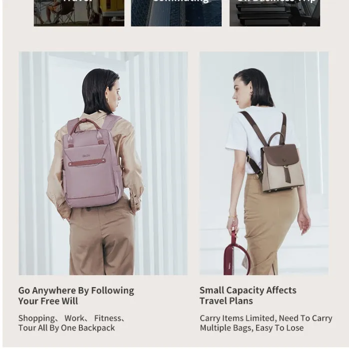 Chantria Springz Women Laptop Backpack Multi Compartment Business Travel Laptop Backpack (15.6'')